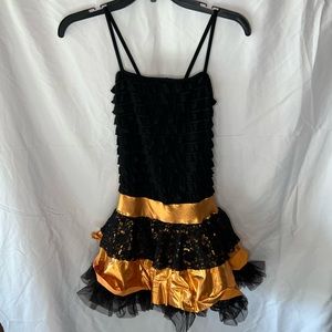 Weissman Black and Orange Dance Costume